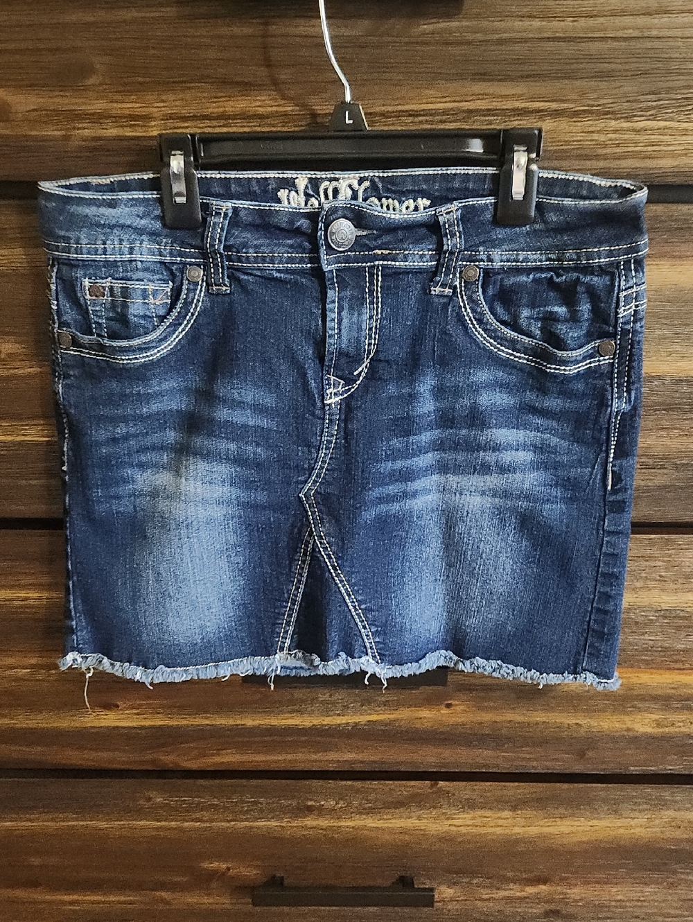 Wildflowers Blue Denim Mini Skirt